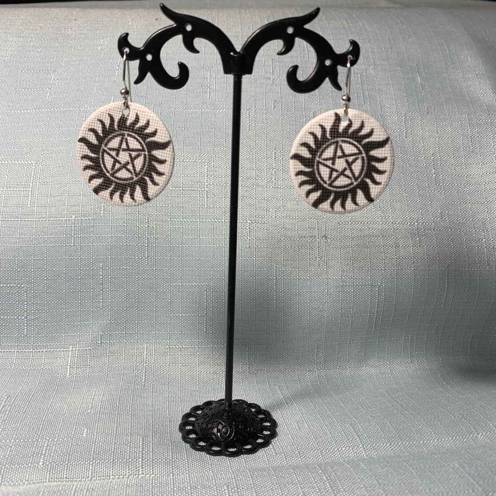 NWT Supernatural Faux Leather Handmade Earrings